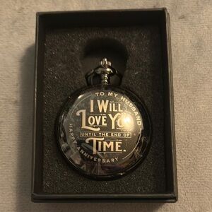 Black Vintage Watch with Sentimental Message